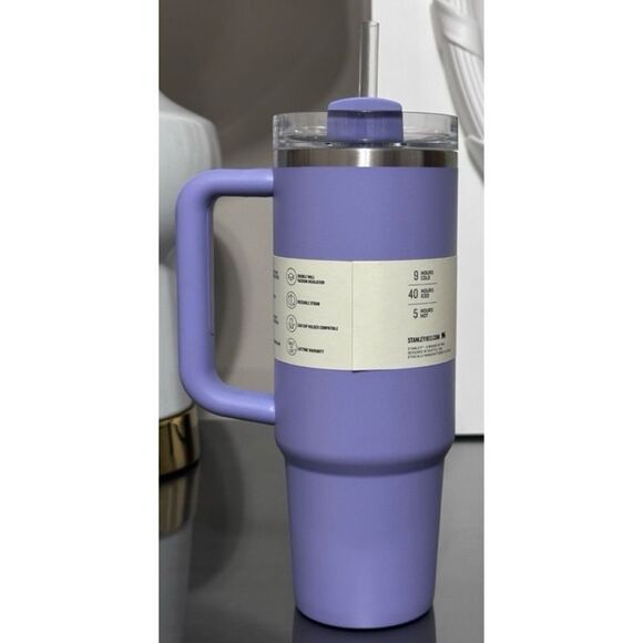 SET OF 2- Stanley Quencher H2.0 FlowState Tumblers 30oz, PURPLE/ SIZZLING PINK - Picture 6 of 6